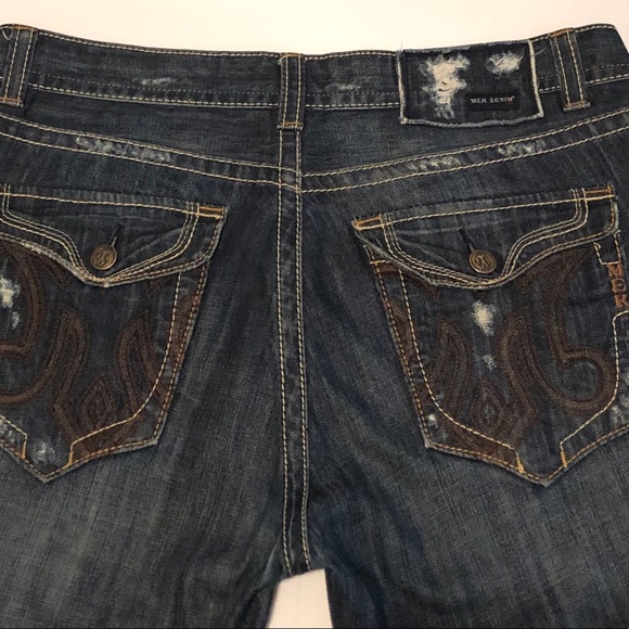 Authentic Real "MEK Denim" Distressed Jeans 38X33 - Picture 4 of 5